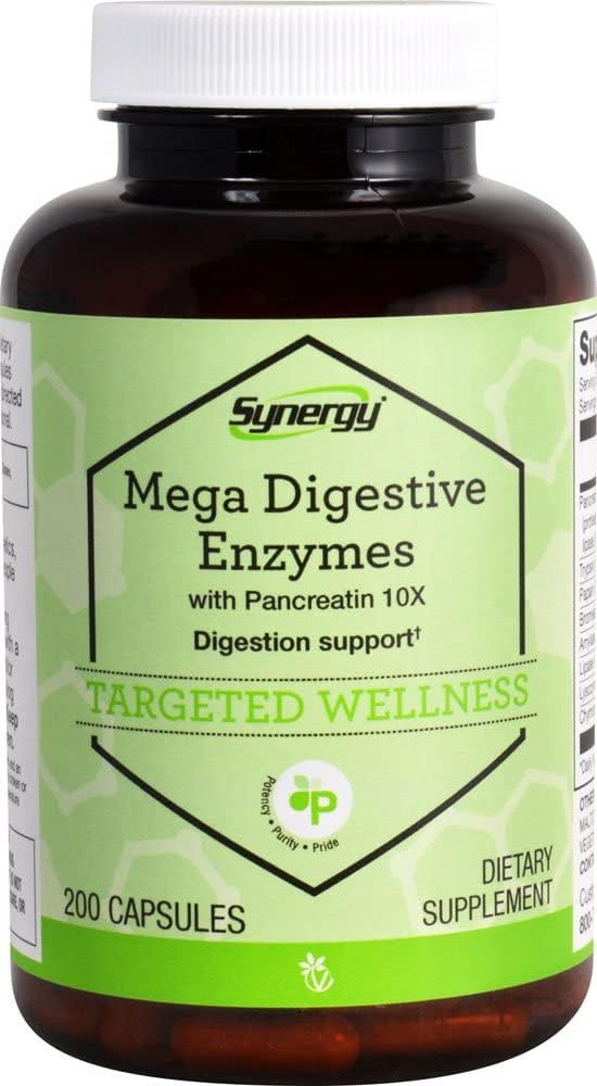 Vitacost Synergy Mega Digestive Ένζυμα με Pancreatin 10X -- 200 Κάψουλες