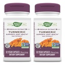 Nature's Way Turmeric Max Potency Premium Extract - Turmeric συμπλήρωμα για κοινή υποστήριξη* - με Turmeric Extract - για άνδρες & γυναίκες - Χωρίς γλουτένη - 60 Vegan κάψουλες (πακέτο του 2)