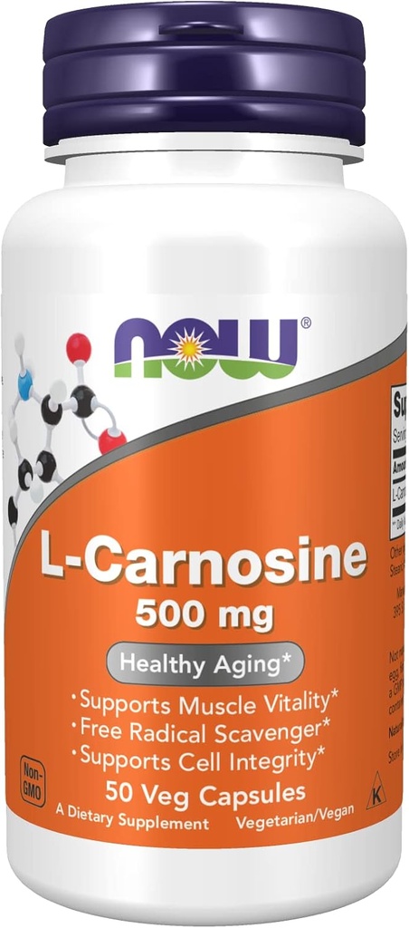 L-καρνοσίνη 500mg 50 VegiCaps (πακέτο του 2)