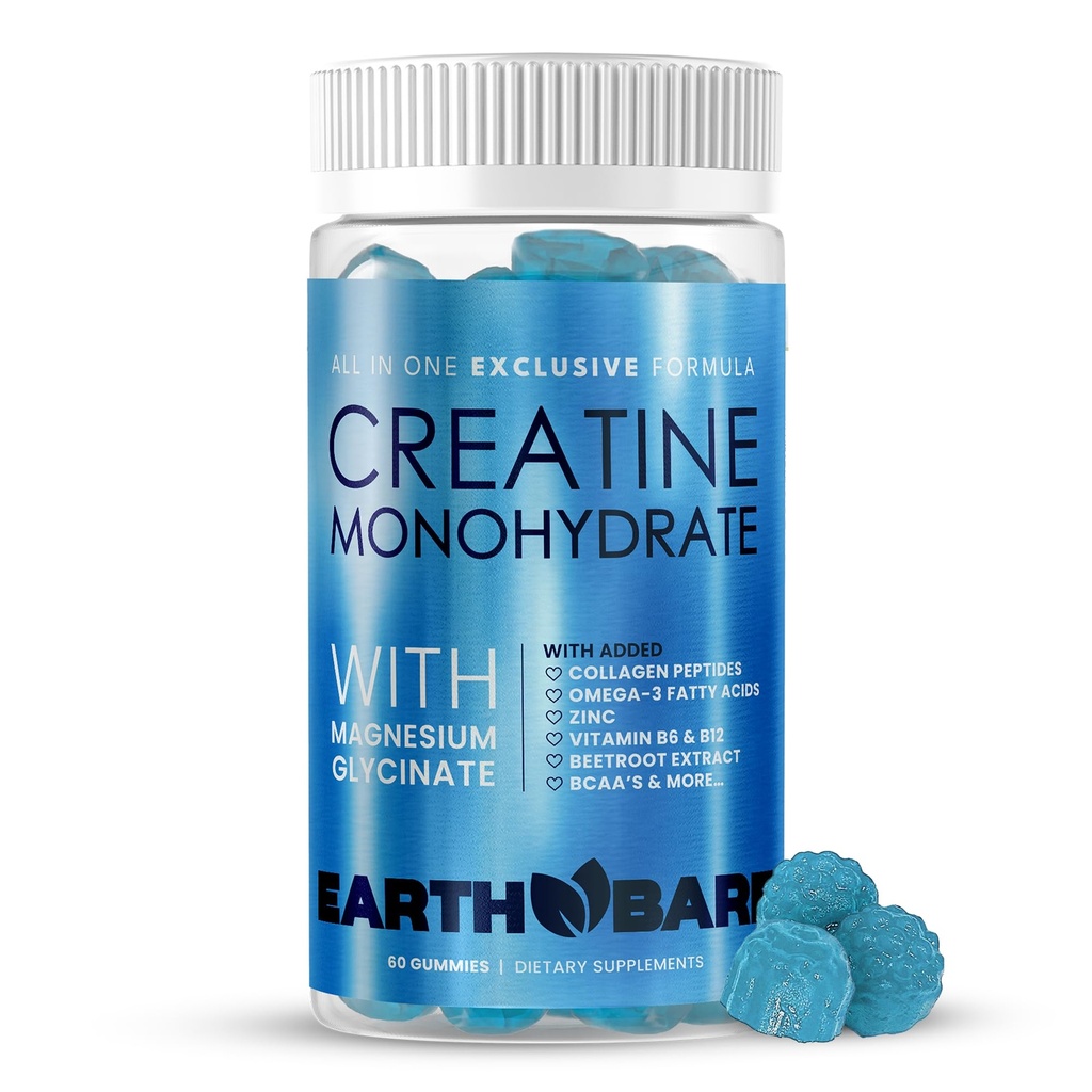 Μονοένυδρη κρεατίνη και Gummies μαγνησίου για ενήλικες 