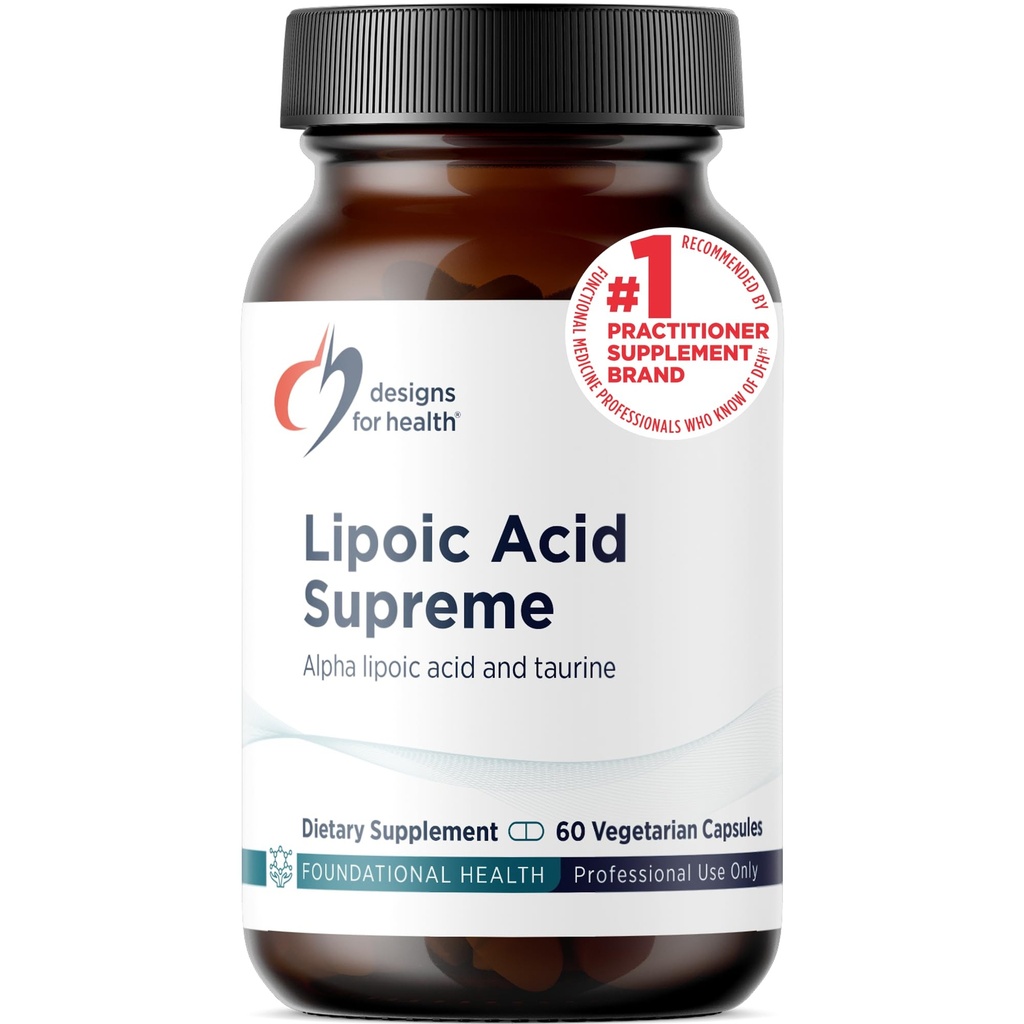 Σχέδια για την υγεία Lipoic Acid Supreme - 300mg Alpha Lipoic Acid with Taurine - Vegan, Non-GMO ALA Supplement (60 Κάψουλες)