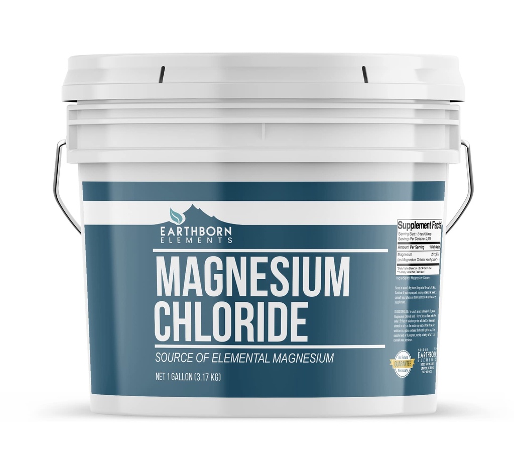 Γήινα στοιχεία Χλωριούχο μαγνήσιο (1 Gallon), Συμπλήρωμα διατροφής, Μεγάλη Πηγή Στοιχειώδους Μαγνησίου
