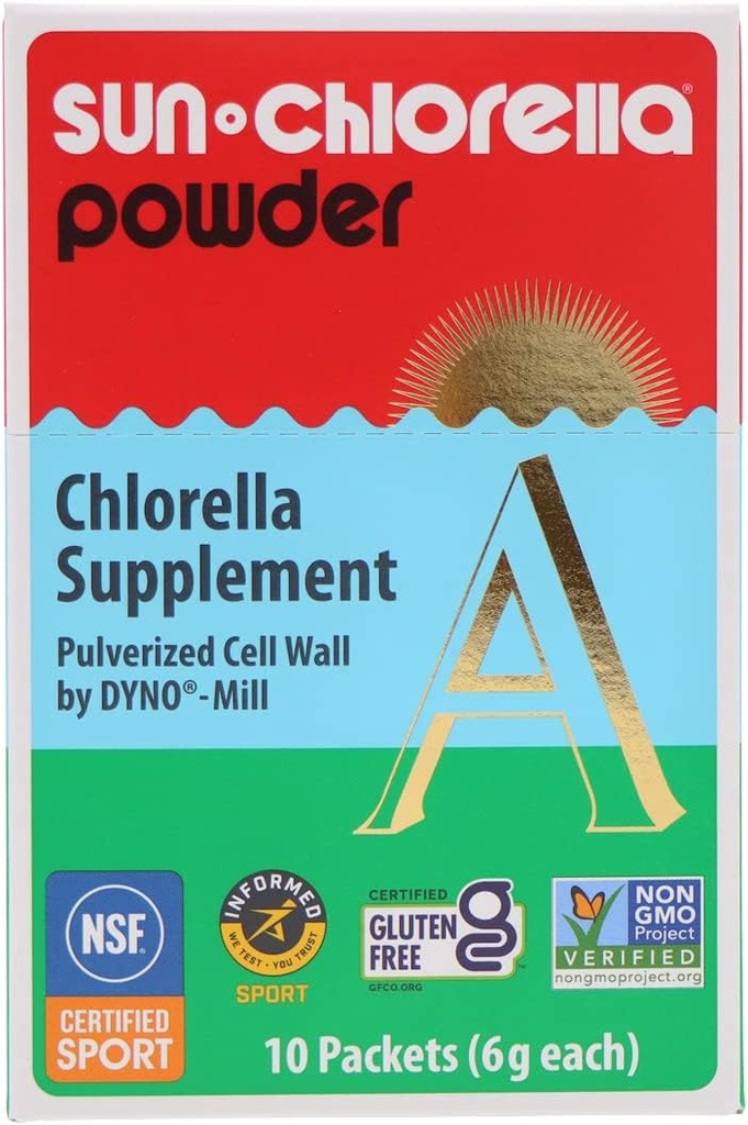 Sun Chlorella Powder Green Algae Superfood Supplement Supports Ολόκληρο το σώμα Wellness Ανοσολογική Άμυνα, Υγεία και Φυσική Ενέργεια Boost - Χλωροφύλλη, B12, Πρωτεΐνη - Μη ΓΤΟ - 10 Υπηρεσίες