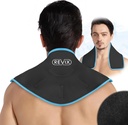 ReVIX Neck Wrap Ice Pack για το λαιμό και τους ώμους, θεραπεία για την προώθηση της ευελιξίας και της κινητικότητας, ζεστό κρύο Gel πακέτα επαναχρησιμοποιήσιμα για μετά την προπόνηση, μαύρο