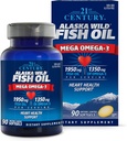 21ος αιώνας Alaska Wild Fish Oil Softgels, 90 κόμης