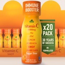 Βιταμίνη C Shot 1000MG - Ασυλία Booster με ψευδάργυρο, Τζίντζερ, & Echinacea - Προστατέψτε την ανοσία σας - Καταπολέμηση του κοινού κρυολογήματος - Πορτοκαλί Γεύση - 2.4 μπουκάλι Oz FL - 20 Pack