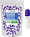 XPRS Nutra Μέγεθος 0 Κενές κάψουλες - 1000 Κόμμες Κενές κάψουλες Ζελατίνης - Χάπια DIY Καψάκιο Γέμισμα - Αγνά καπάκια τζελ Μπόβιν Χάπι για το Do-It-Yourself Συμπληρώματα (Purple/White)