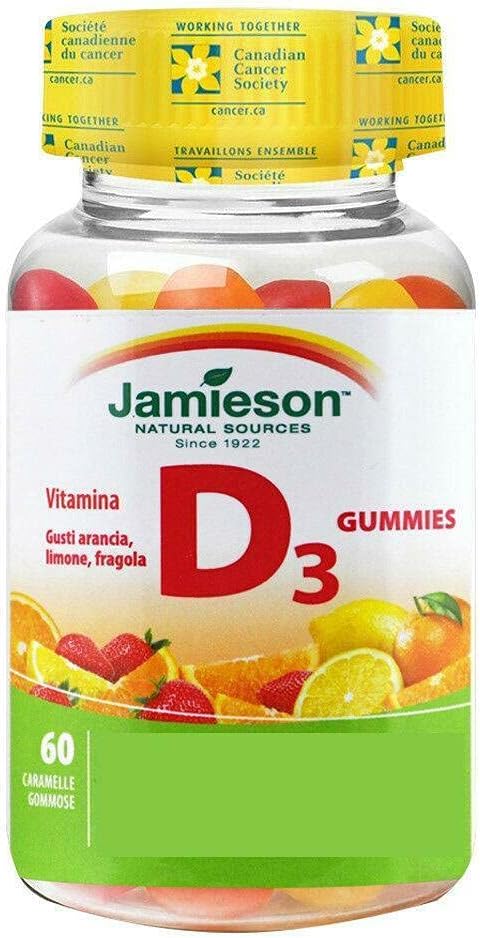 Jamieson Βιταμίνη D Gummies 1.000 IU - Πορτοκάλι, Φράουλα, Λεμόνι, 60s