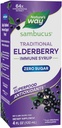 Nature’s Way Sambucus Zero Sugar Traditional Immune Syrup, Highly Concentrated Black Elderberry Extract, Traditional Immune Support*, with Superfood Antioxidants(1), 4 Fl Oz (Packaging May Vary)