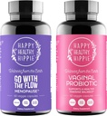 Happy Healthy Hippie Κολπικά προβιοτικά για τις γυναίκες & πηγαίνετε με τη ροή εμμηνόπαυση Υποστήριξη