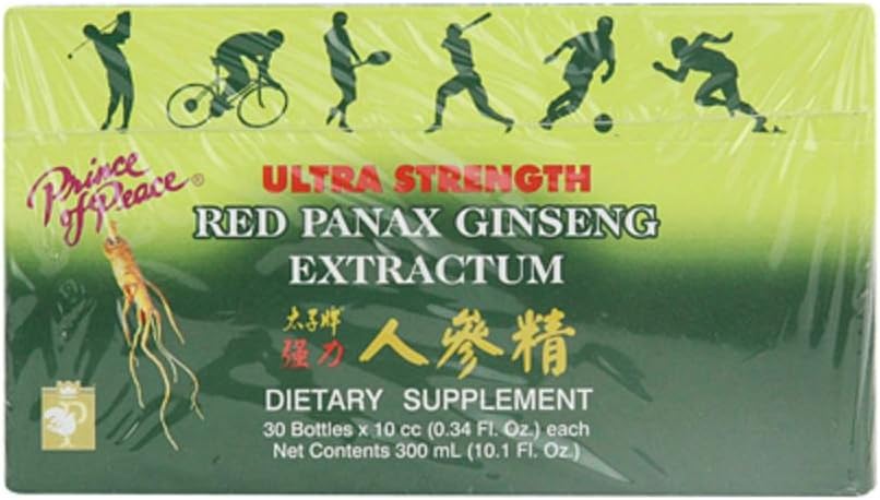 Prince of Peace Ultra Strength Red Panax Ginseng Extractum 10 cc vials -- 30 vials