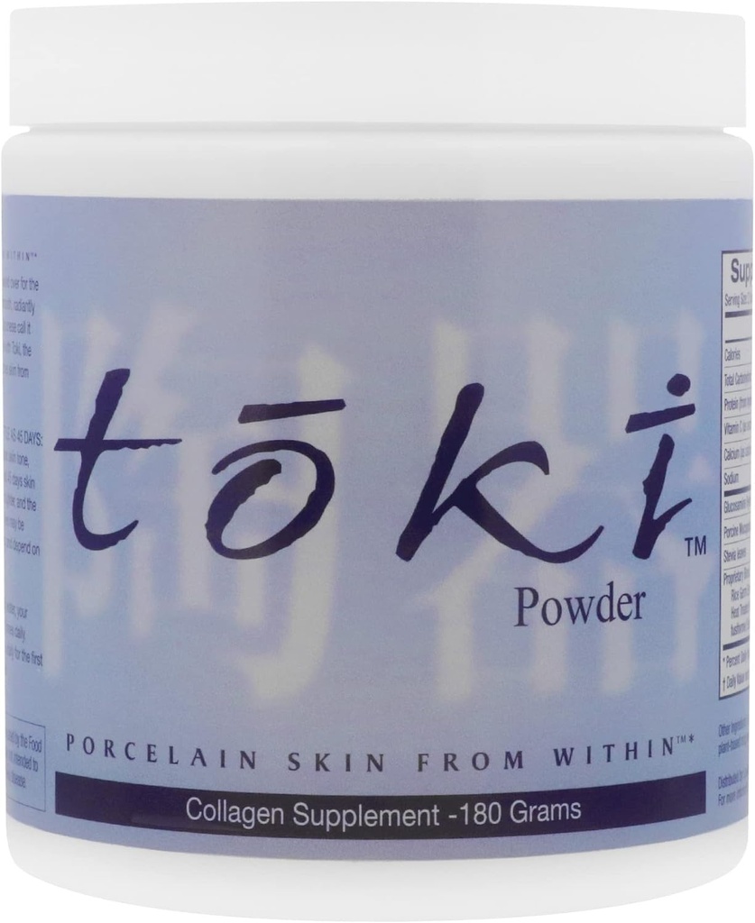 Lane Innovative - Toki Powder, Collagen Supplement for Skin, Collagen Peptides for Anti-Gearing, Anti-Wrinkle Formula, Helps Reduce Age Spots, Peptides for Youthful Skin (30 Services)