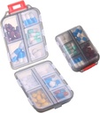 1Pack Travel Pill Organizer - 10 Διαμερίσματα Pill Υπόθεση, συμπαγές και φορητό κουτί, Ιδανικό για την αποθήκευση On-The-Go, Hill Κάτοχος για Purse Gray