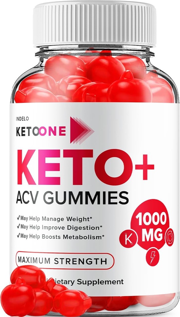 Keto One Gummies Advanced Loss - ACV Gummies Maximum Strength, Keto One Keto Plus ACV Weight Management Gummies Apple Cider Vinegar, Keto One Gummies Reviews Vitamin B12 Keto+ACV (60 Gummies)