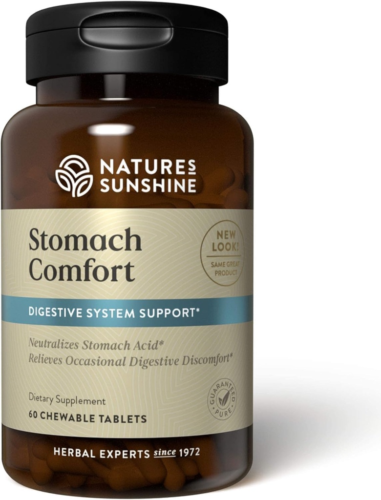 Nature's Sunshine Στομάχι Comfort, 60 Μασώμενα δισκία 