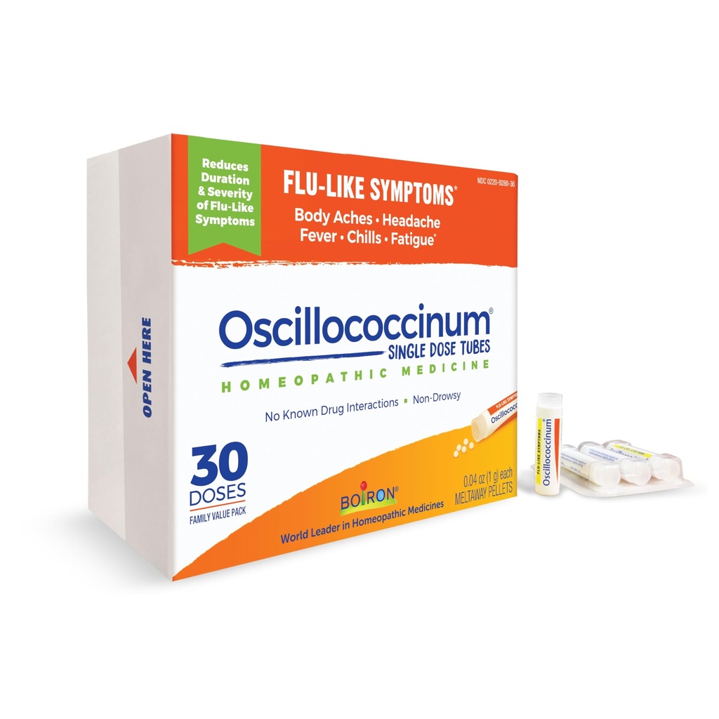 Boiron Oscillococcinum for Relief from Flu-Like Symptoms of Body Aches, Headache, Fever, Chills, and Fatigue - 30 Doses