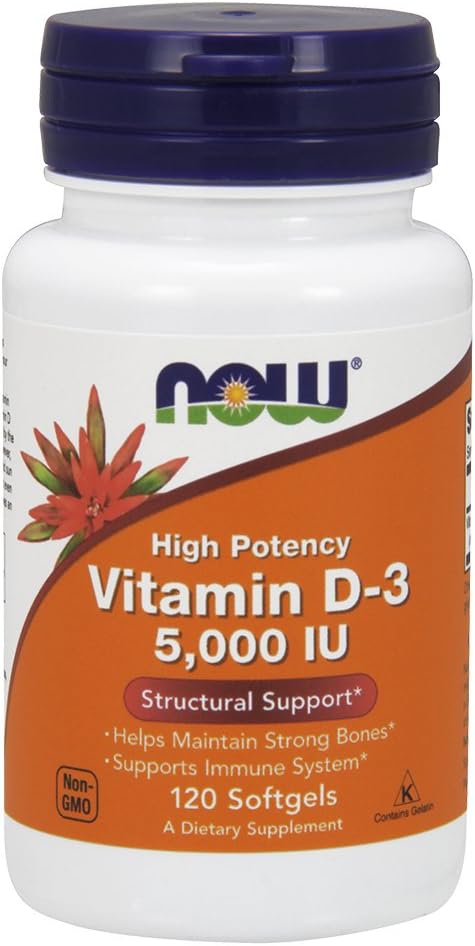NOW Τρόφιμα Βιταμίνη D3 5000 Iu (360 (120X3))