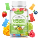 Γλυκοσαμίνη μαλακής αρκούδας Chondroitin Gummies για ενήλικες, χωρίς ζάχαρη Chondroitin & Glucosamine Διατροφικά συμπληρώματα για κοινή υποστήριξη, μικτή γεύση φρούτων, 60 Count