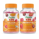 Lifeable Calcium with Vitamin D Kids + Probiotic 2 Billion CFU Kids, Gummies Bundle - Great Tasting, Vitamin Supplement, Gluten Free, GMO Free, Chewable Gummy