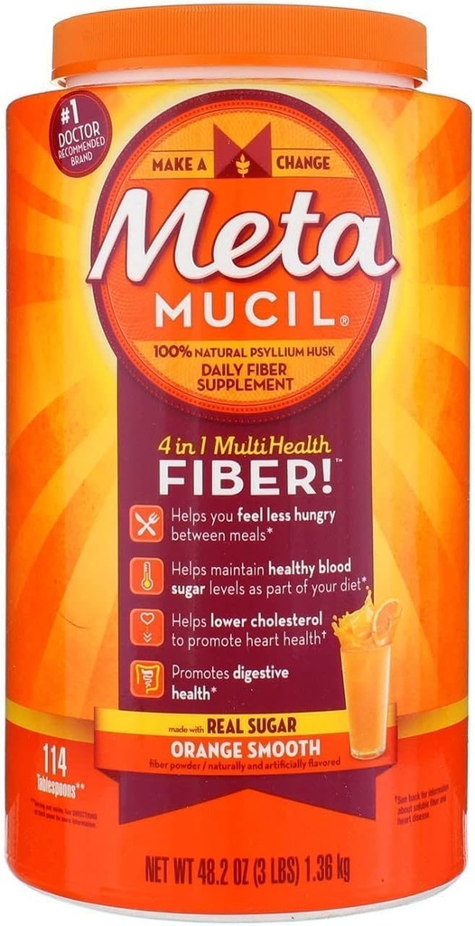 Metamucil Orange Smooth Μέγεθος 114 δόσεις