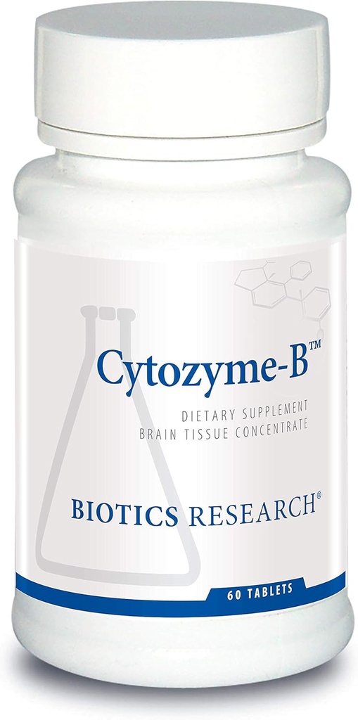 Biotics Research Cytozyme B υποστηρίζει την υγεία του εγκεφάλου. Ακατέργαστος εγκέφαλος αρνιού, βελτιώνει τη μνήμη, υποστηρίζει τη διανοητική καθαρότητα και οξύτητα, ισχυρή αντιοξειδωτική δραστηριότητα, SOD, καταλάση, 60 δισκία