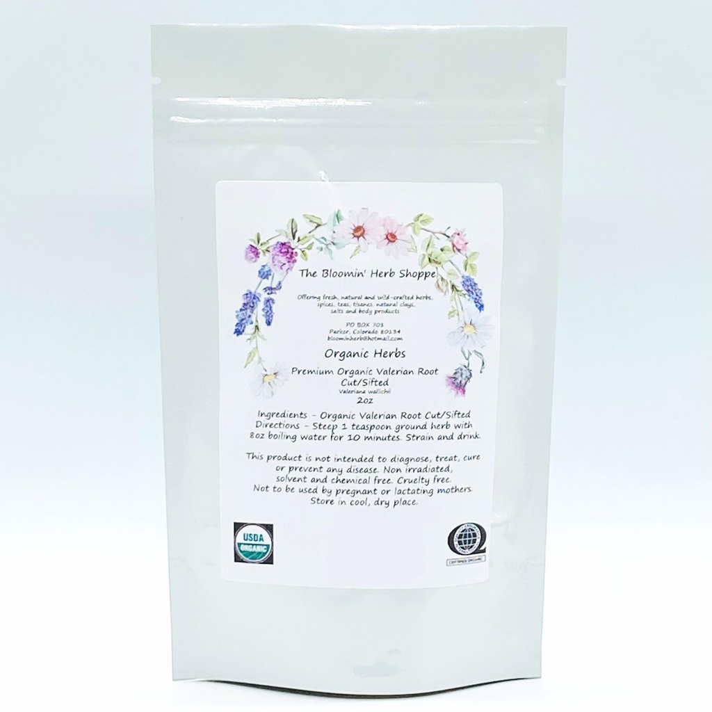 Βιολογικά Premium Valerian Root Cut Sifted 2oz Το Bloomin Herb Shoppe Valeriana wallichii Φρέσκιο Ποτό Tea Tigture