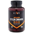 Kiva Premium Κεϋλάνη Κάψουλες Κόνις Κανέλας (120 Κάψουλες Veggie), Αγνή Κανέλα Κεϋλάνης από τη Σρι Λάνκα, Vegan, Μη ΓΤΟ, Χωρίς Γλουτένη