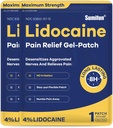 Sumifun 4% Lidocaine Patches Μέγιστη δύναμη - 24 Count Pain Relieving Gel Patch for Muscle Sureness, Back Ache, Knee, Neck & Joint Pains - Topic Anaalgesic(NDC: 83602-157, 83602-157-0)
