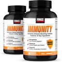 Force Factor Immunity, 2-Pack, Immune Support Booster with Elderberry and 1000mg of Vitamin C, Plus Vitamin D, Zinc, Probiotics, Antioxidants, and Echinacea for Immune Health Defense, 180 Tablets