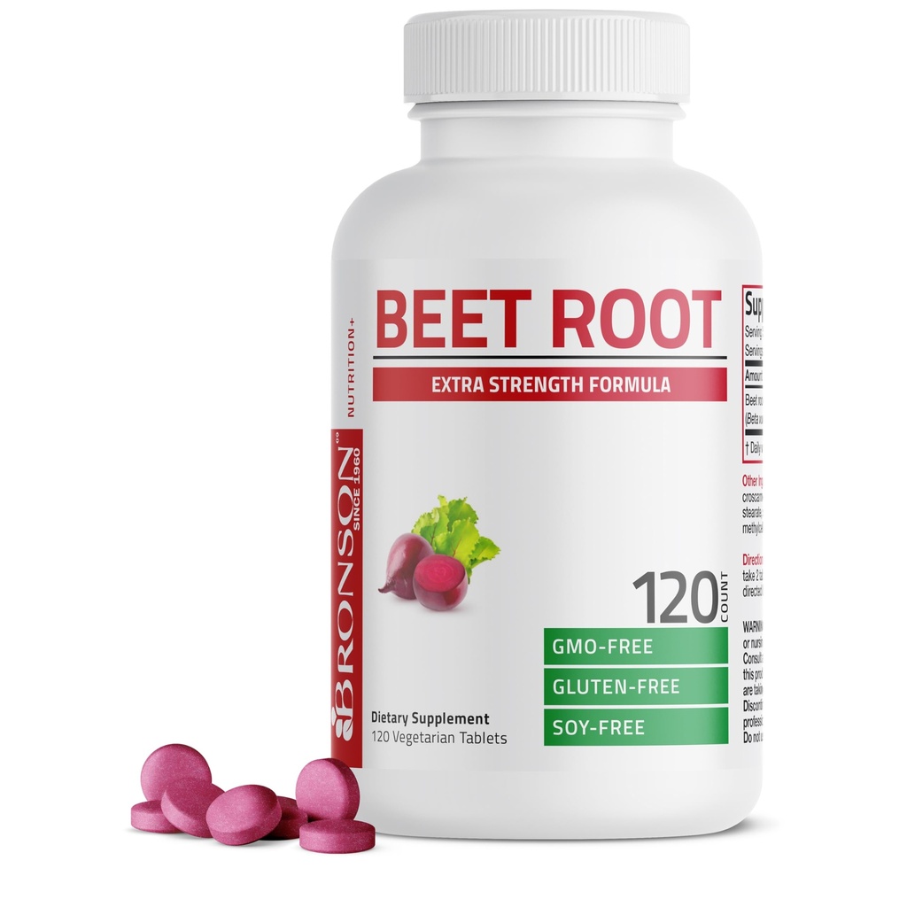 Bronson Beet Root Extra Strength, Non- GMO, 120 χορτοφαγικά δισκία