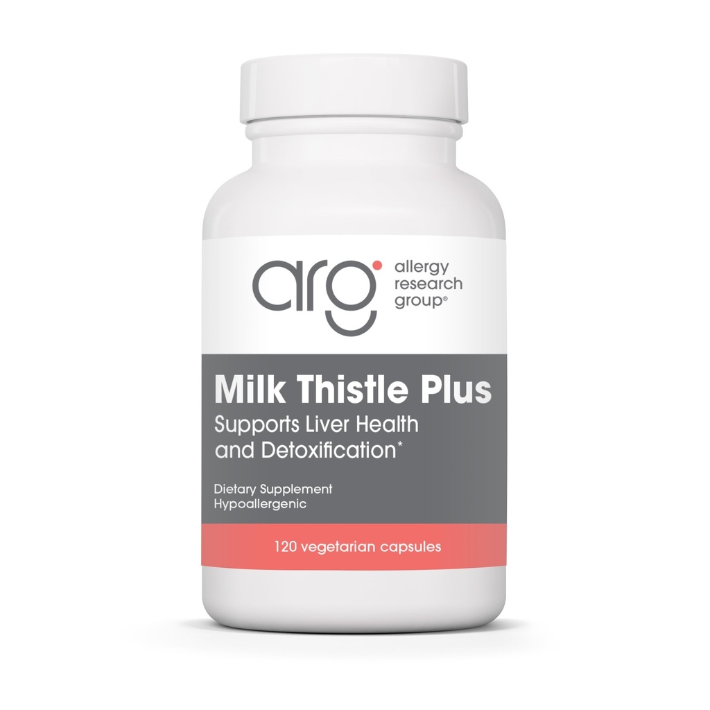 Allergy Research Group Milk Thistle Plus συμπλήρωμα - Ηπατική Υγεία Υποστήριξη, Γάλα Thistle, Dandelion, Detox, Cleanse, Vegetarian Κάψουλες - 120 Count