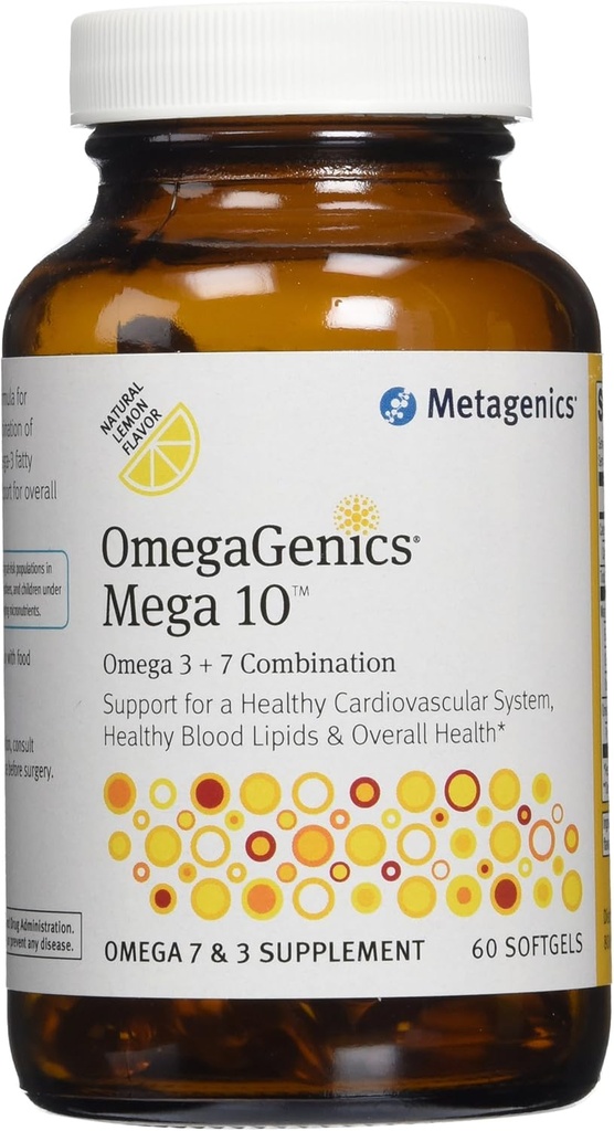 Μεταγονική - OmegaGenics Mega 10 Ωμέγα 7 + 3 Συνδυασμός - 60 Softgels- 2 Pack