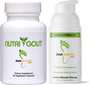 Συμπληρώματα ουρικού οξέος NutriGout και πρόσθετης δύναμης Κοινή Κρέμα ανακούφισης της δυσφορίας