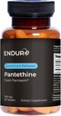 Endur Pantethine από Pantesin, ηπατική λειτουργία & Healthy συμπλήρωμα ισορροπίας χοληστερόλης, Φόρμουλα παρατεταμένης απελευθέρωσης, Χωρίς γλουτένη, 300mg (90 δισκία)