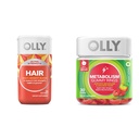 OLLY Ultra Strength Hair Softgels, Supports Hair Health, Biotin, Keratin & Metabolism Gummy Rings, Apple Cider Vinegar, Vitamin B12, Chromium