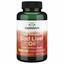 Swanson Cod Liver Oil - Συμπλήρωμα ευεξίας που προωθεί τα οστά, την υγεία του δέρματος, την υποστήριξη της όρασης και τη λειτουργία του ανοσοποιητικού συστήματος w/High Absorption Vitamin A - (180 Softgels, 350mg το καθένα)