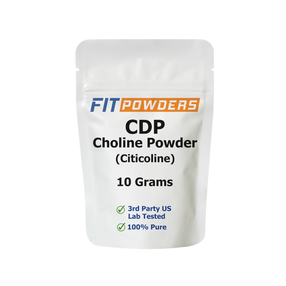 Citicoline Powder, Pure CDP Choline with Scoop (10 Grams)
