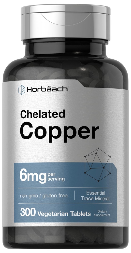 Horbäach Chelated Copper Supplement 6mg 