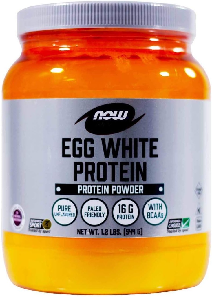 NOW Foods Eggwhite Protein, 2 Pack of 1.2 lbs2
