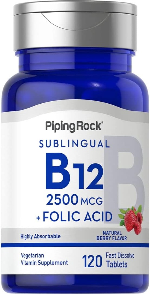 Piping Rock Βιταμίνη B12 Υπογλώσσια 