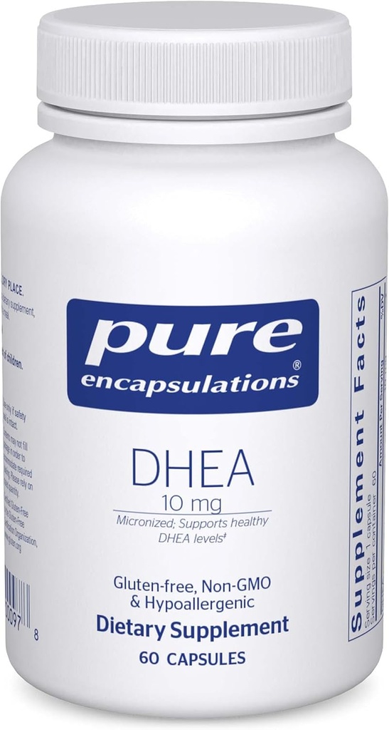 Pure Encapsulations DHEA 10 mg - Adrenal Supplement for Immune Support, Metabolism & Hormone Balance - with Micronized DHEA - 60 Capsules