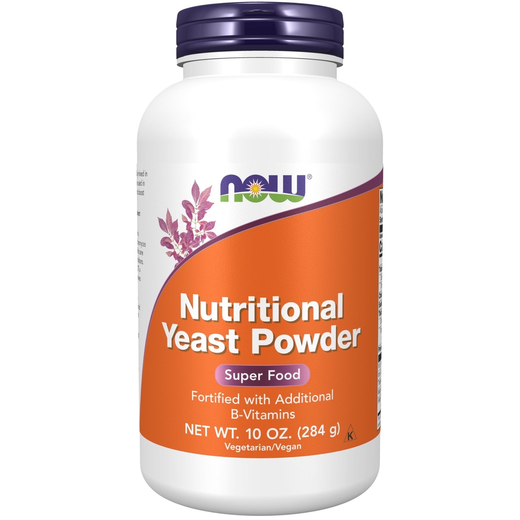 NOW Συμπληρώματα, Διατροφική Yeast σκόνη Ενισχυμένη με πρόσθετα B-βιταμίνες, 10-Ounce