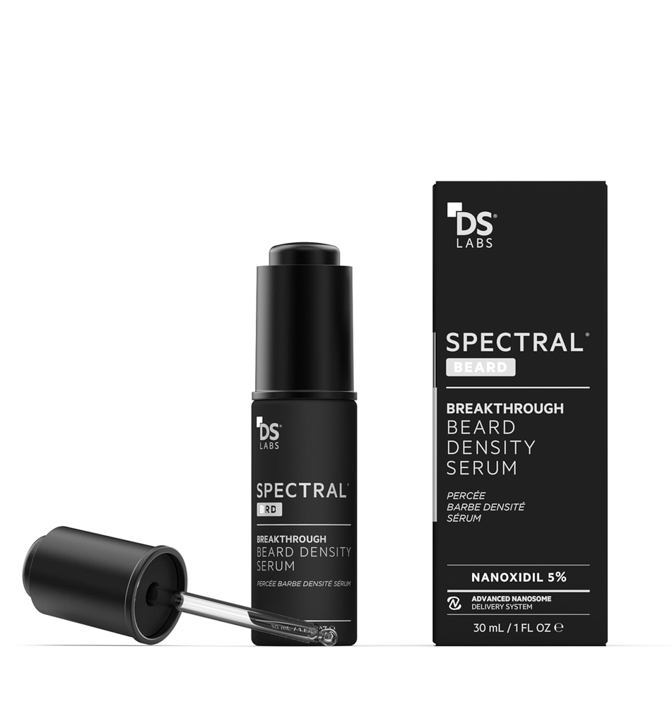 DS Labs Spectral.BRD Beard Conditioning Serum, 30mL - Υποστηρίζει Thicker, Fuller, αναζητούν μαλλιά προσώπου, με Nanoxidil, Biotin, Niacinamide, Castor Oil & Hyaluronic Acid, Μη-Grasy, Paraben Δωρεάν