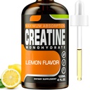 Creatine Monohydrate, Liquid Creatine for Muscle Mass, Strength, Glute, Booty & Endurance - Createine for Women and Men with Hydrolyzed Collagen & Trehalose - 120 ml Creatine HCl (Lemon Flavor)