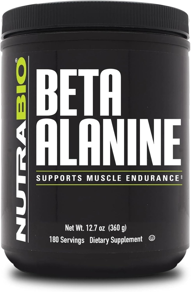 NutraBio Beta Alanine Pre-Workout συμπλήρωμα - Beta Alanine σκόνη- 360g σκόνη