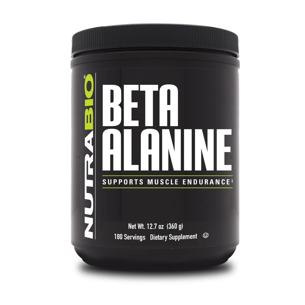 NutraBio Beta Alanine Pre-Workout συμπλήρωμα - Beta Alanine σκόνη- 360g σκόνη