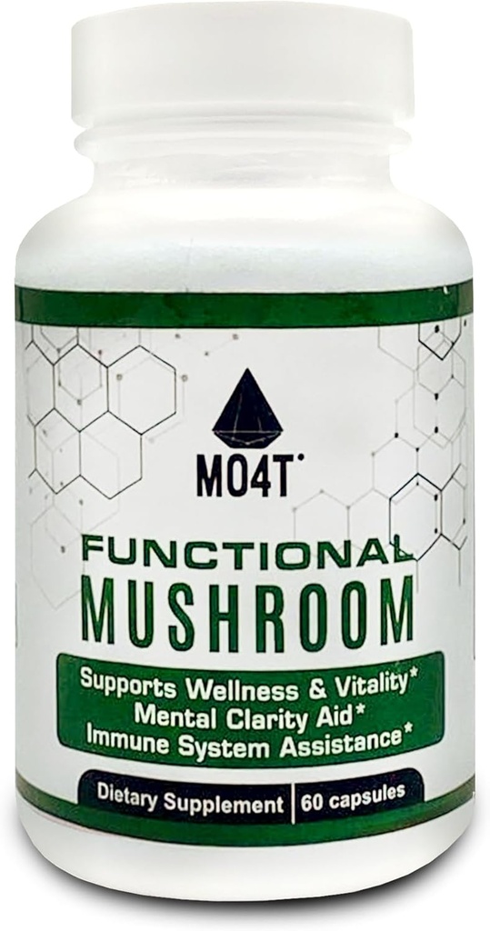 Λειτουργική Mushroom Shiitake, Lions Mane, Maitake, Chaga- Ζωτικότητα, Καθαρότητα & Ανοσολογική Βοήθεια - 60 Κάψουλες