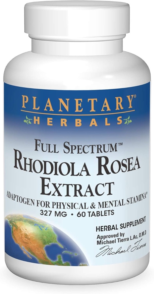 Πλανητικά Βότανα Full Spectrum Rhodiola Rosea Extract δισκία, 60 Count