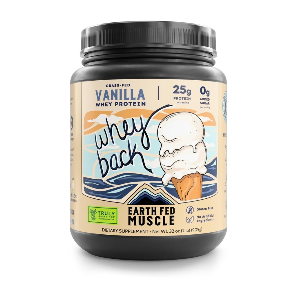 Γη Fed μυών Whey Back Ιρλανδικό χόρτο Fed πρωτεΐνη Whey Isolate - NSF-Certified. Δεν υπάρχουν τεχνητά συστατικά, χωρίς σόγια, χωρίς γλουτένη, μη-GMO και ορμονών δωρεάν (2 Λίρες, 29 εξυπηρετούν, βανίλια)