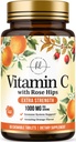 Vitamin C 1000mg Per Serving - Extra Strength with Rose Hips Bioflavonoids - Sugar Free Vitamin C Chewable Pills, Vit C Supplement for Immune Support & Antioxidant, USA Bottled - 60 Chewable Tablets